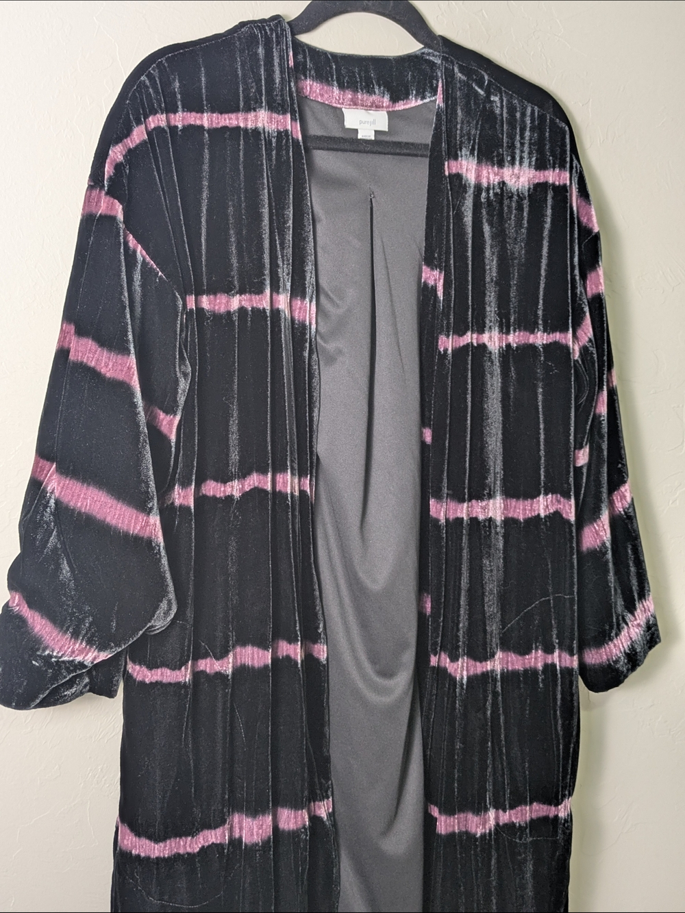 Purejill Velvet Tie Dye Long Cardigan Duster Practical Magic Festival Whimsical